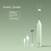 Egg Beater Electric Handheld Rotary Egg Whisk Coffee Frothing Wand Cappuccino Frother Mixer USB Portable Kitchen Tools - light green