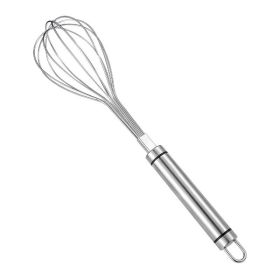 Stainless Steel Kitchen Whisk, Balloon Whisk, Thick Stainless Steel Wire Strong Handles - Silver