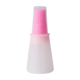 Silicone Flat-bottomed Barbecue Oil Bottle Brush BBQ Brushes - Pink