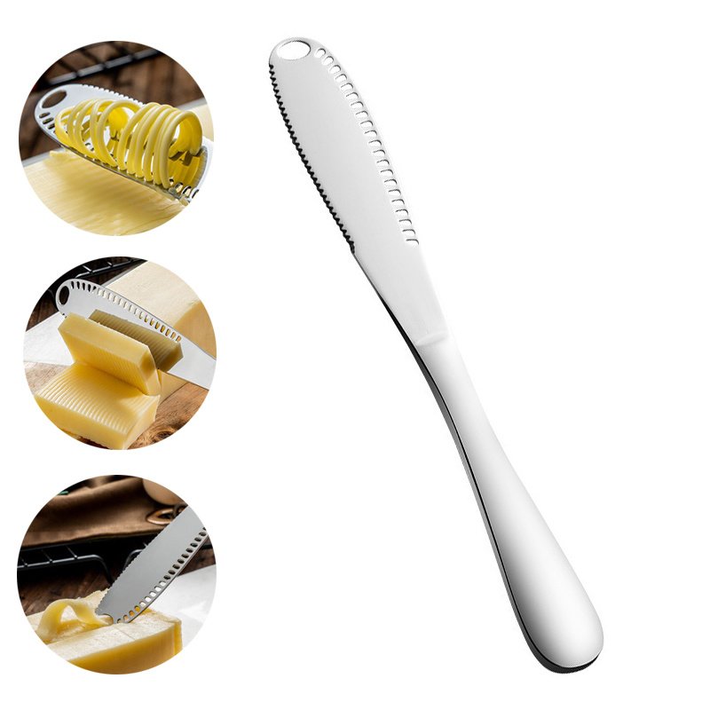 3 In 1 Stainless Steel Butter Spreader Knife Butter Curler Spreader Butter Knife Multifunction 3 In 1 Stainless Steel Butter Cutter Knife Cream Knife 3 In 1 Stainless Steel Butter Spreader Knife Butter Curler Spreader Butter Knife Multifunction 3 In 1 Stainless Steel Butter Cutter Knife Cream Knife