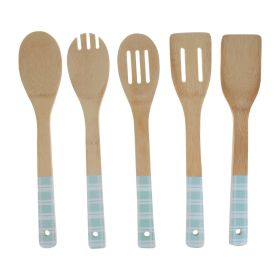 Bamboo Utensil Set 5PK - Blue