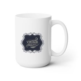 Ceramic Coffee Mug 15oz - Vintage Premium Quality Black Beige - Default Title