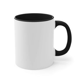 Ceramic Two-tone Color Accent Coffee Mug 11oz - Black