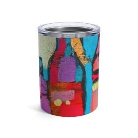 Insulated Tumbler 10oz, Sutileza Smooth Colorful Abstract Print - 10oz