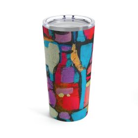Insulated Tumbler 20oz, Sutileza Smooth Colorful Abstract Print - 20oz