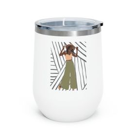 Insulated Tumbler - 12oz, Say It Soul, Its Her Groove Thing Positive Inspiration - White
