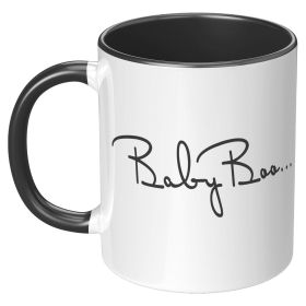 Coffee Cup, Accent Ceramic Mug 11oz, Baby Boo ... - Black