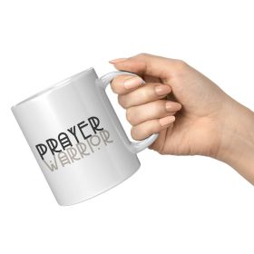 Coffee Cup, Decorative Ceramic Mug 11oz, Prayer Warrior Print - Default Title