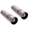 2pcs Stainless Steel Electric Automatic Pepper Mills Salt Grinder Silver - 2pcs