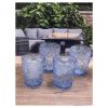Paisley Acrylic Glasses Drinking Set of 4 DOF (13oz), Plastic Drinking Glasses, BPA Free Cocktail Glasses, Drinkware Set, Drinking Water Glasses - as