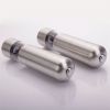 2pcs Stainless Steel Electric Automatic Pepper Mills Salt Grinder Silver - 2pcs