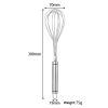 Stainless Steel Kitchen Whisk, Balloon Whisk, Thick Stainless Steel Wire Strong Handles - Silver