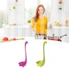 1pc Creative Dinosaur Soup Spoon; Food Grade PP Long Handle Vertical Spoon; Cooking Kitchen Cooking Mixing Spoon; Kitchen Supplies - Blue