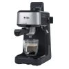 Steam Espresso Maker with Stainless Steel Frothing Pitcher - black