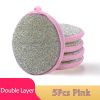 5/10pcs; Double Side Dishwashing Sponge Pan Pot Dish Wash Sponges Household Cleaning Tools Kitchen Tableware Dish Washing Brush - 5x Yellow- 5x Gre