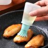 Silicone Flat-bottomed Barbecue Oil Bottle Brush BBQ Brushes - Pink