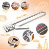 1pc Can Opener; Adjustable Jar & Bottle Opener; Multifunctional Stainless Steel Manual Can Opener Jar Lid Gripper; Easy Open Adjustable Jar Opener - S