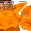 1pc Halloween Spoof Pumpkin Ice Tray 4 Grids Silicone Ice Tray Easy Release Mold Smile Face Wizard Hat Pumpkin Ice Mold - Orange