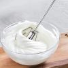 Stainless Steel Egg Rotary Whisk, Semi-Automatic Egg Beater Mixer - 14 inch
