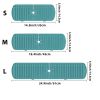 1pc Silicone Sink Faucet Mat Splash Guard; Kitchen Sink Draining Pad Behind Faucet Dish Drying Mat For Countertop; Bathroom; Farmhouse - Light Gray -