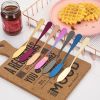 1pc Stainless Steel Cake Scraper Baking Tool - Golden