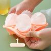 1pc Rose Shaped Ice Cube Tray; Silicone Ice Cube Mold; Kitchen Gadget - Pink