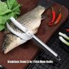 1pc Stainless Steel 3 In 1 Fish Scale Knife; Cut/Scrape/Dig Maw Knife Scale Scraper; Sawtooth Peelers; Scraping Boning Filleting - Silvery